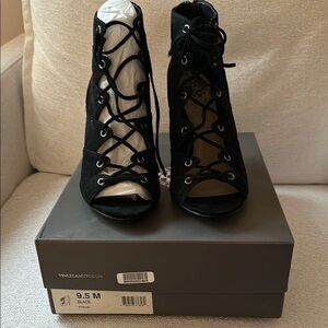 Vince Camuto Black Lace Up Boots - NWT